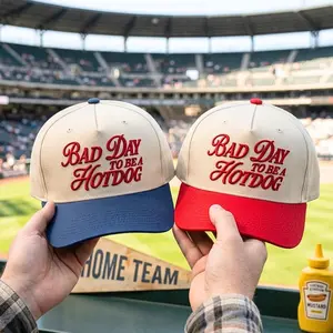 Embroidered Trucker Hat, Bad Day To Be a Hot Dog Hat, Summer Snapback Baseball Cap, Father's Day Gift, Gift For Dad