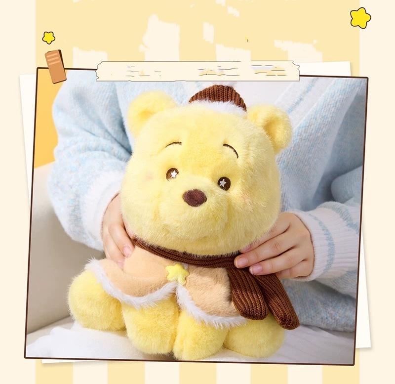 Disney Winnie Pooh Bear Plush Toy,Warm & Cozy Sitting Pose Plushie Pooh Bear Doll, 11.8"X9" Cuddly Soft Plush, Perfect Gift for Kids & Fans,Home & Office Decor,Christmas Gifts,New Year Gifts(1pc)