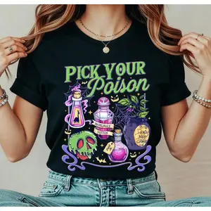 Pick Your Poison T-shirt, Retro land Villains Vintage Cartoon T-shirt
