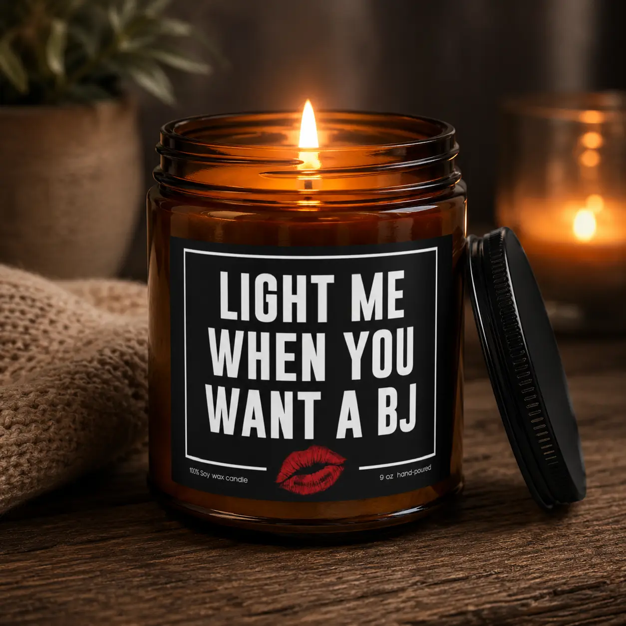 Funny Spicy 9 oz Candle, Romance Humorous Candle Gift For Boyfriend Gift For Girlfriend Candle Romantic Gift Couples Gift Funny Anniversary Gift Gag Gifts Jar Glass