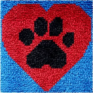 Latch Hook Kits for Adults,DIY Rug Crafts Love Pattern Color Printed Canvas,Latch Hook Kits for Beginners Handmade Needlework Crafts Home Decoration