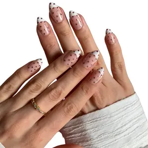 Chrome Polka Dot Press On Nails