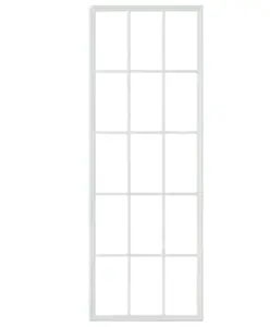 Universal White 22 x 64 - 15 Lite Frame Only - Fits 1/2" Thick Glass, Easy to Paint, Includes R-Frame for Interior & Exterior Frame