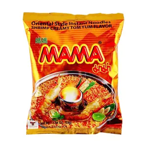 MAMA Tom Yum Kung Shrimp Flavor Instant Noodles - Authentic Thai Spicy & Sour Soup, 55g
