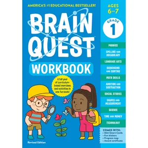 Brain Quest Workbook: 1st Grade Revised Edition by Workman Publishing, Lisa Trumbauer [Paperback Book]
