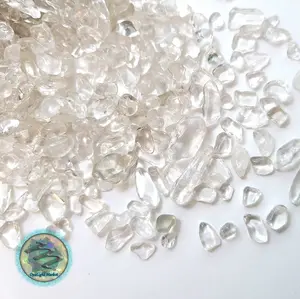 Quartz Crystal Chips 4-8mm | Bulk Natural Quartz Chips, Quartz Gemstone Chips, Tumbled Quartz, Candles, Jewelry, Resin Inlays, Arts & Crafts