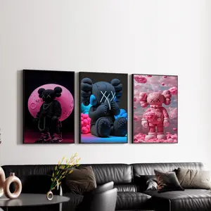 Glossy 3-Piece Hypebeast Graphic Printed Wall Art Prints Set - Unframed Collectibles, Urban Room Decor, Gift for Collectors