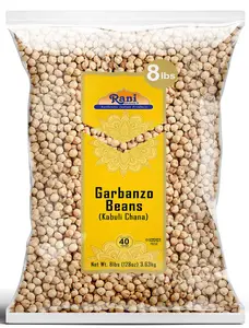 Rani Garbanzo Beans (Kabuli Chana) 128oz (8lbs) 3.63kg Bulk ~ All Natural | Vegan | Gluten Friendly | NON-GMO | Kosher | Indian Origin