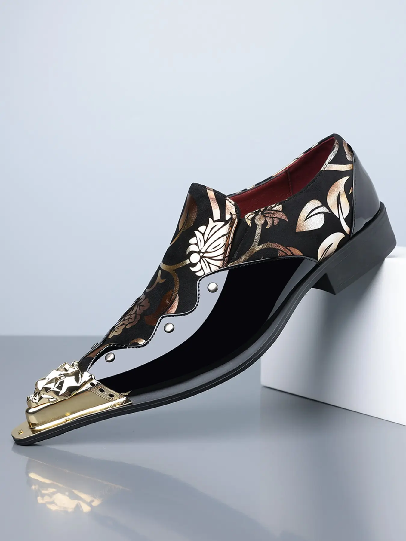 knee length dresses for ladies Palermo Metal Tip Shoes 9893 main image 1