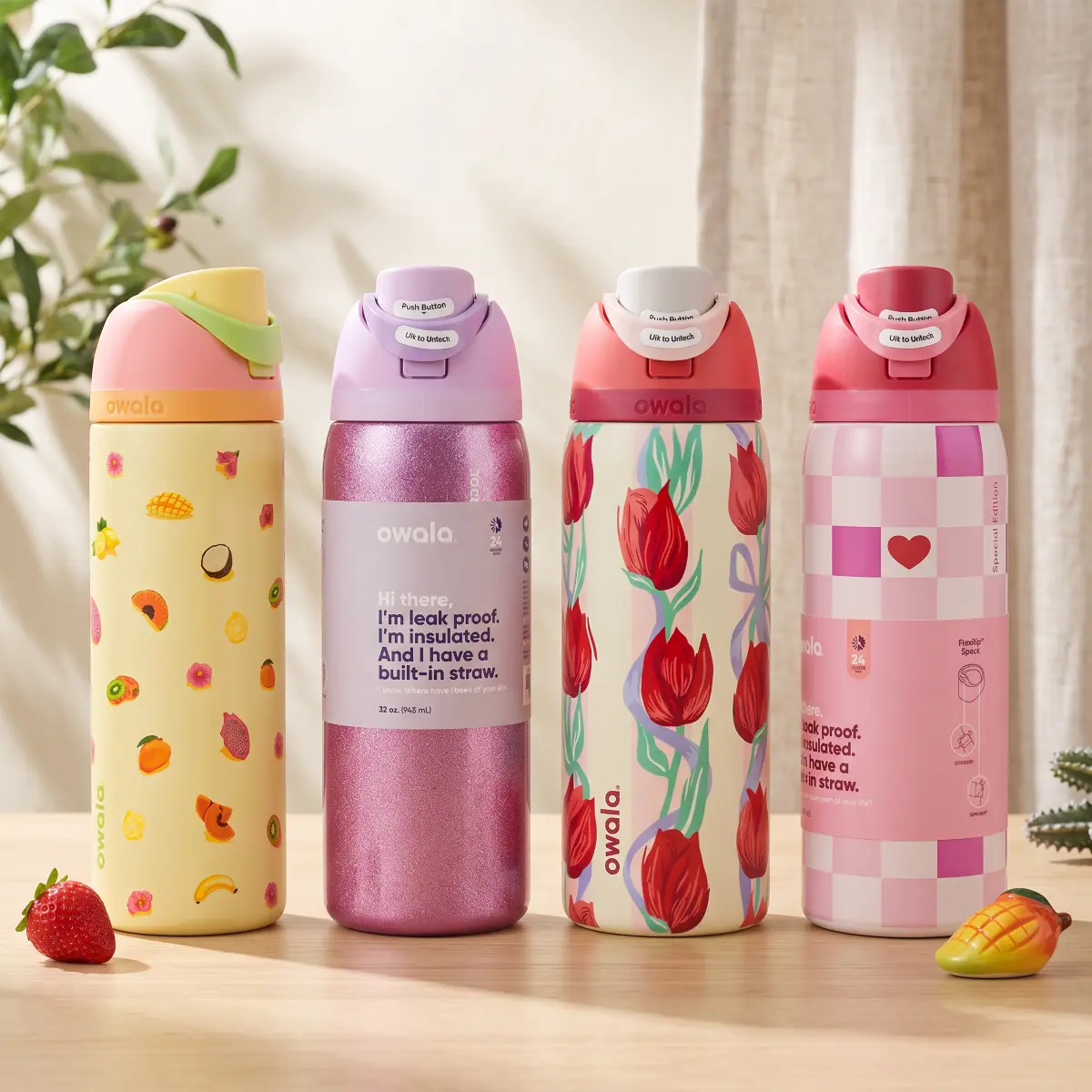 Owala FreeSip Insulated Stainless Steel Water Bottle with Two-Way Spout, Built-In Straw, Made for Travel, School, and Sports, 24oz/32oz, BPA Free, Leak Proof