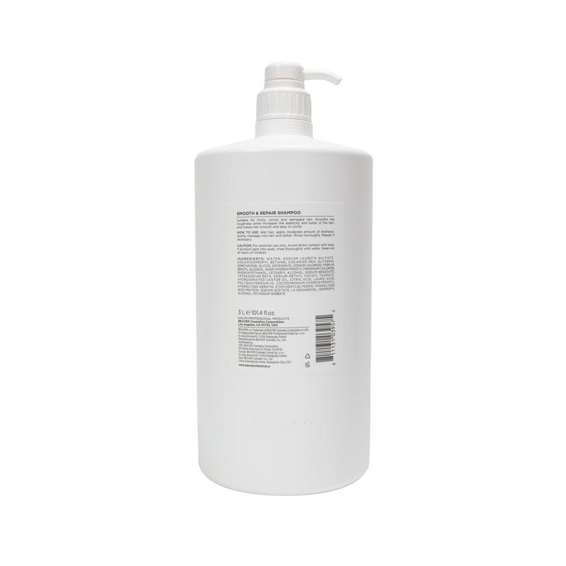 Beaver Smooth Repair Shampoo & Conditioner 3L Combo | Bulk Pack for the Family, Gentle, Repairs, Nourishes, Increases Bounciness & Shine, Haircare  | For Damaged & Weak Hair | Professional Salon Formula 16.9 oz Bottle based shampoo