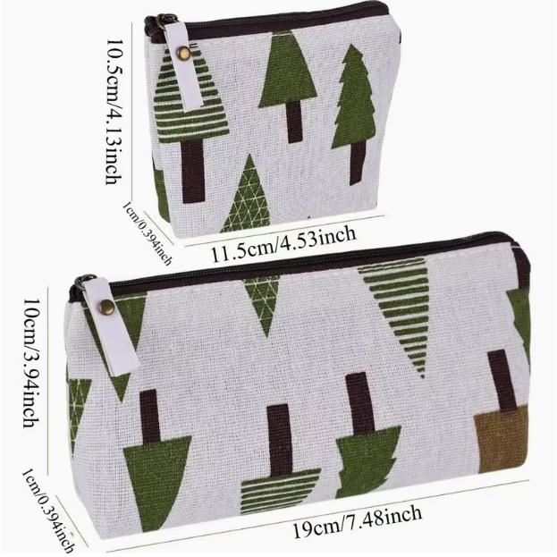 Set of 10 Makeup Bags, Stylish Zipper Pencil Cases | Handy Cosmetic Pouches with Zippers, Travel Toiletry Organizers for Women And Girls (Includes 5 Large And 5 Small)