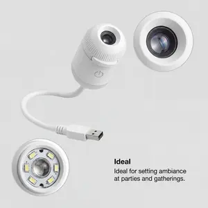 USB Projection Night Light, 5W, 5.3 mm, Low Voltage Under 36V, Touch-Controlled Office Stationery Accessory for Computers & Office Equipment