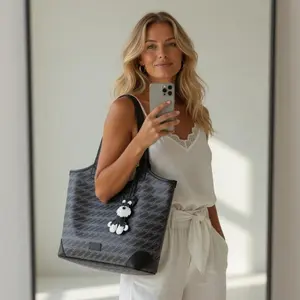 Bags for Women Purses Black Truffle Tote Bag Large Capacity Shoulder Bag Pendant Student Commuter Bag Autumn Winter Everyday