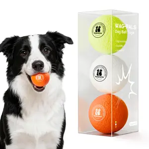 Potaroma 3Pack E-TPU Dog Fetch Balls, Bouncy Floating Water Pool Toys for Aggressive Chewers, 2.8 Inch for Small & Large Dogs Indoor Outdoor