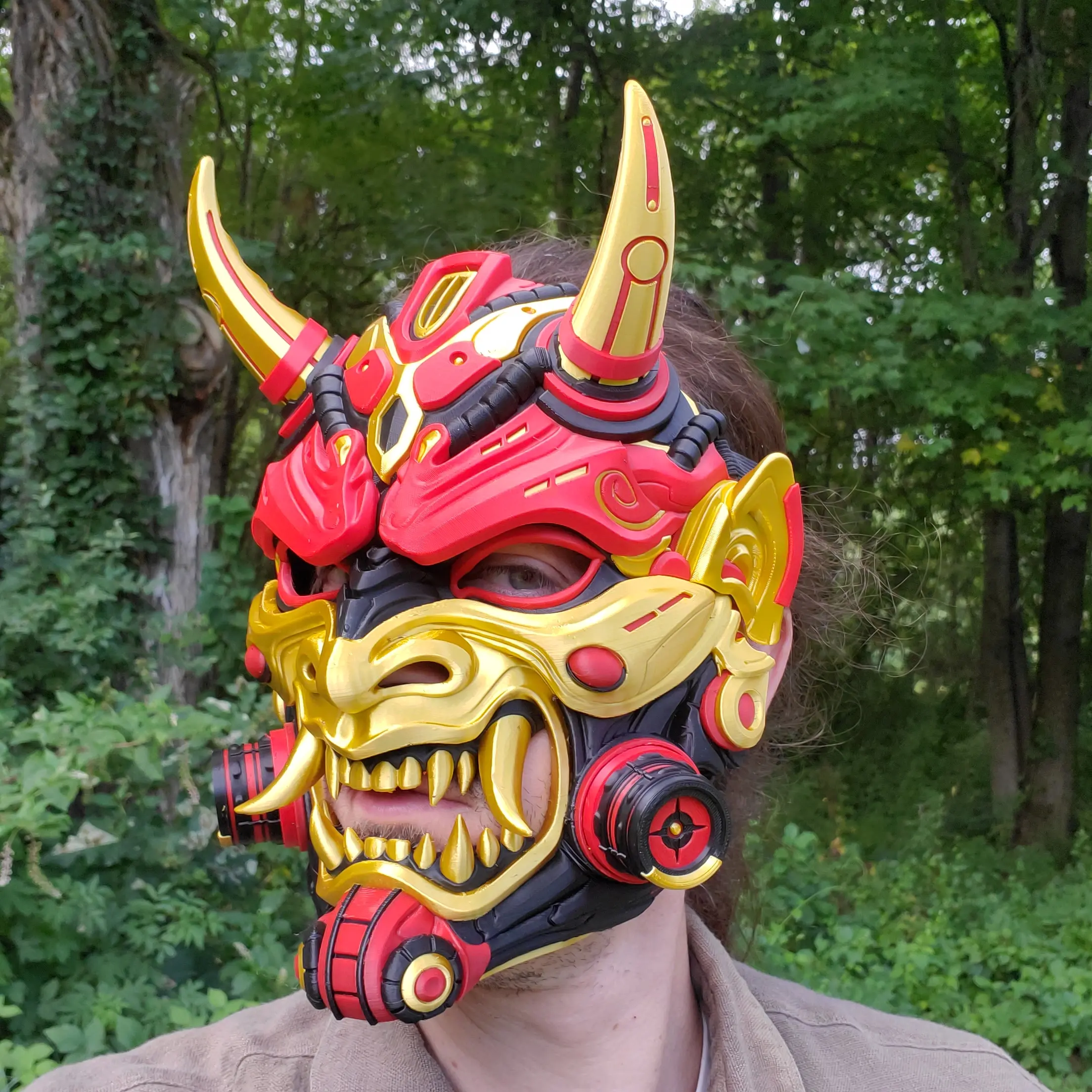 3D Printed Epic Tetsu Oni Mask in Multiple Options