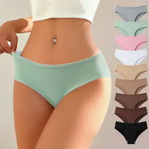 HOTCOM Women’s Minimalist Cotton Lingerie Bikini Panties – Soft Stretch Everyday Underwear (9-Pack)