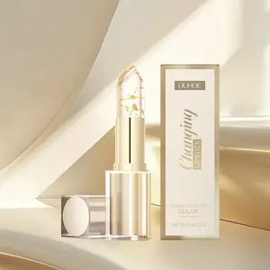 Gold Foil Color-Changing Lipstick, Hydrating Hyaluronic Glass Glossy Lips, Smooth Lip Care, Moisturizing -Glow Finish, Soft Lip Texture, High Shine Gloss Glaze Cosmetic Hydrate Moisture Moisturizer Makeup Lipgloss Balm halo Glow Lip Gloss water make up