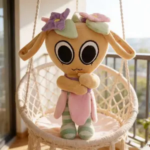 Dandy's World Designer Collaboration Plush Doll Artistic Collection Level Doll Set Christmas Party Decoration Thanksgiving Warm Gift High Quality Suede Material With Abstract Design Youth Social Sharing Item Pink Fabric