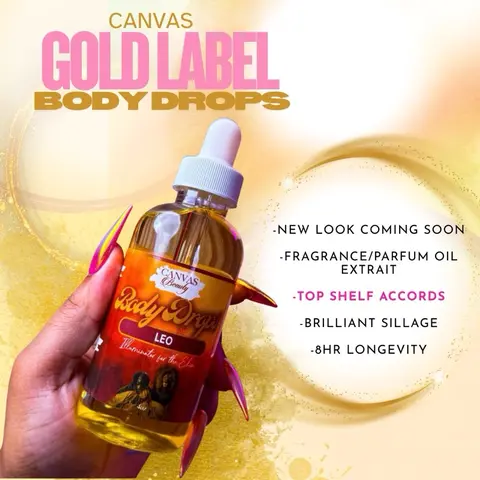 PREMIUM Gold Label BODY DROPS - CANVAS BEAUTY: Pick your favorite Scent Lightweight Moisturizing
