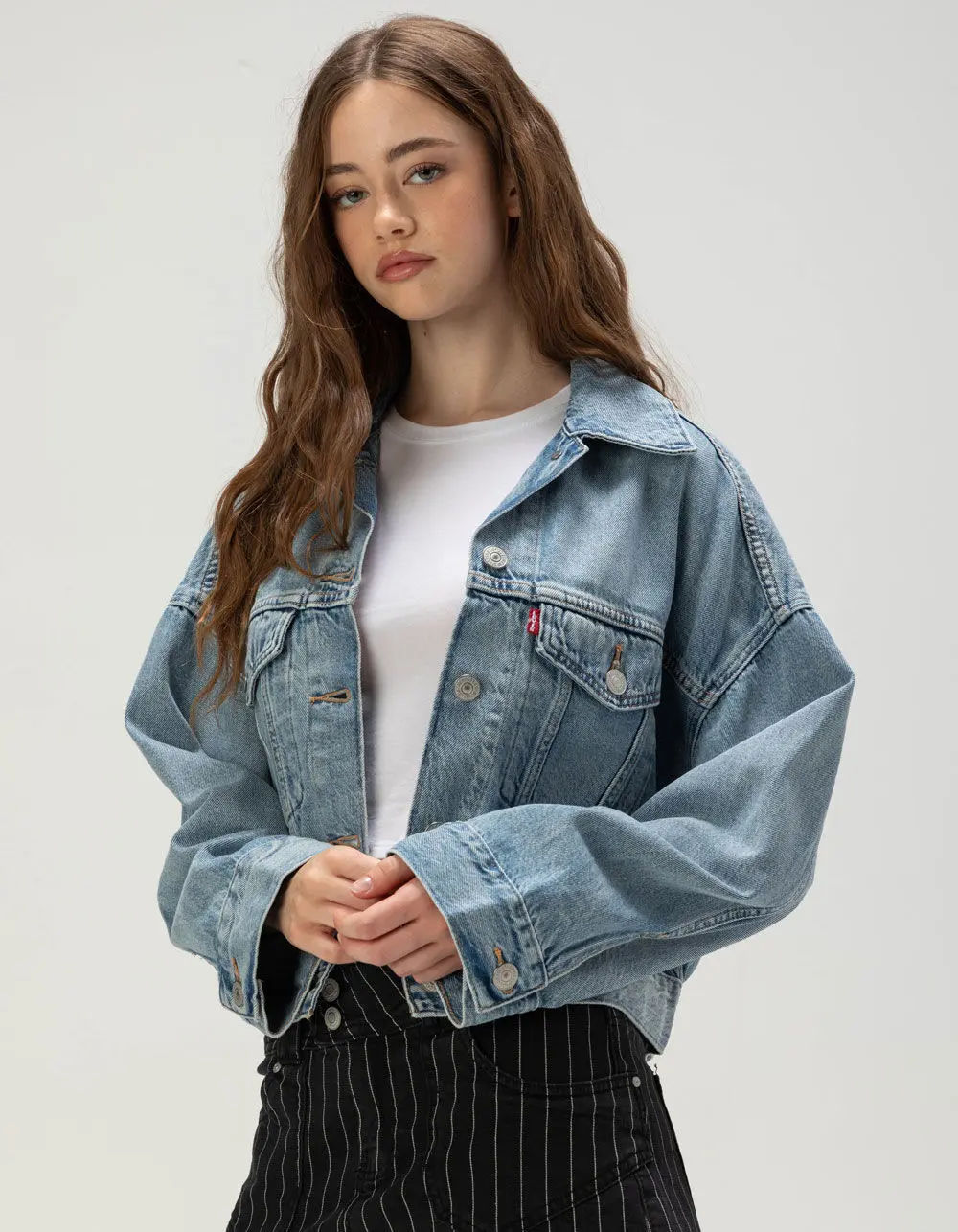 LEVI'S Premium Womens Crop Trucker Jacket - Sunny Season