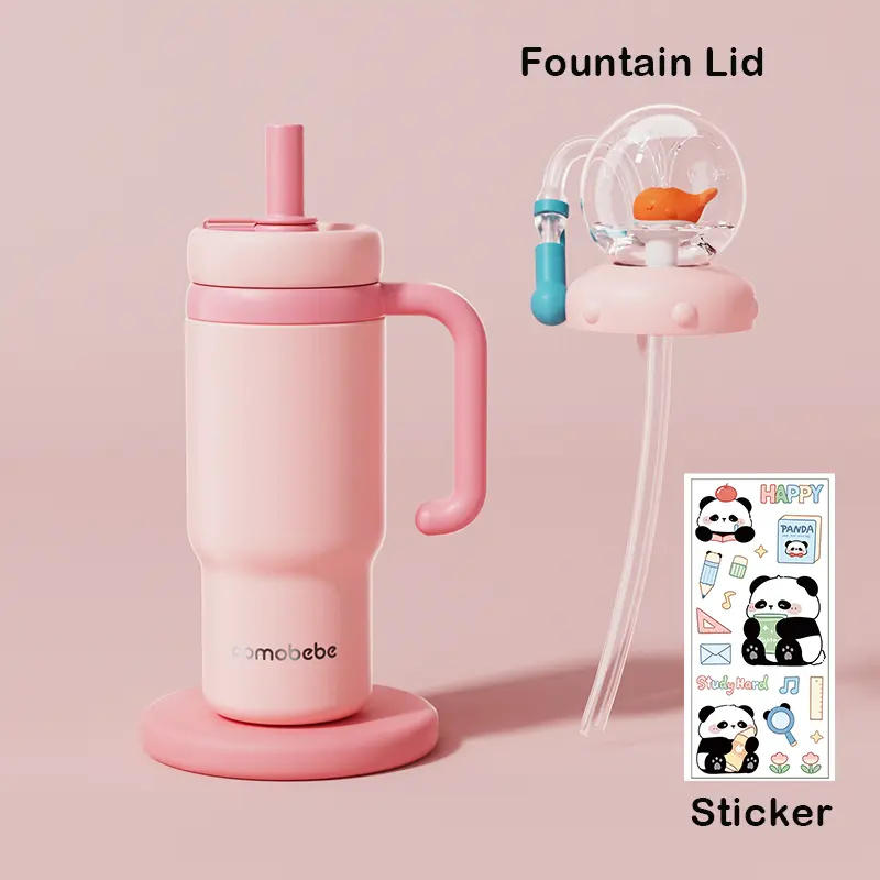 Pink+ fountain straw tip