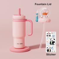 Pink+ fountain straw tip