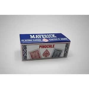 Maverick Pinochle Playing Cards Brick (12 Decks, Red & Blue)