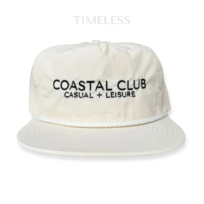 Coastal Club - Surf Rope Cap - Limited Edition: Snapback Style, Tonal Under-Peak Lining, Lightweight, 100% Quick Dry Nylon, Flat Peak