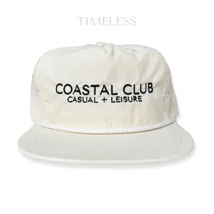 Coastal Club - Surf Rope Cap - Limited Edition: Snapback Style, Tonal Under-Peak Lining, Lightweight, 100% Quick Dry Nylon, Flat Peak