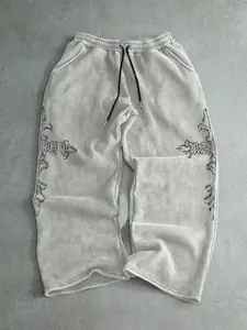 Men's Cross Print Drawstring Waist Sweatpants, Regular Fit Casual Comfy Pants for Daily Wear, Casual Outdoor Pants, Men's Trousers for Fall & Winter