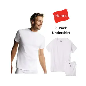 Hanes Undershirt Crewneck Men's ComfortSoft White T-Shirt Tagless 2135