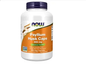 Psyllium Husk Caps 500 mg, Non-GMO Project Verified, Natural Soluble Fiber, Intestinal Health*, 200 Veg Capsules