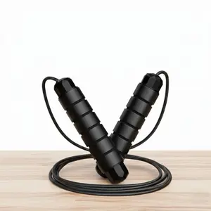 Adjustable Speed Jump Rope with Ball Bearings – Tangle-Free Steel Cable Jumping Rope for Men Women Foam Handles Home Gym