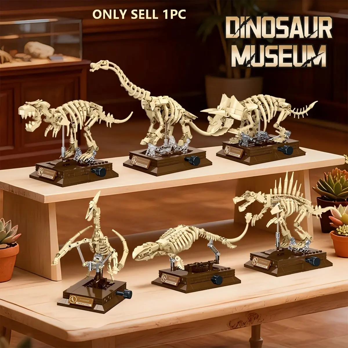 Dinosaur Creative Building Blocks Set, Small Particle Toy Kit, Compatible with Major Brands, 3D Dinosaur Models, Gift for Kids Aged 8+, Diy Model Kit