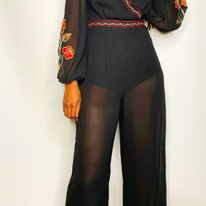 See Through Jumpsuit - Womenswear, Oversized Fit, Stylish Design, Ideal for Casual Outings - Overalls