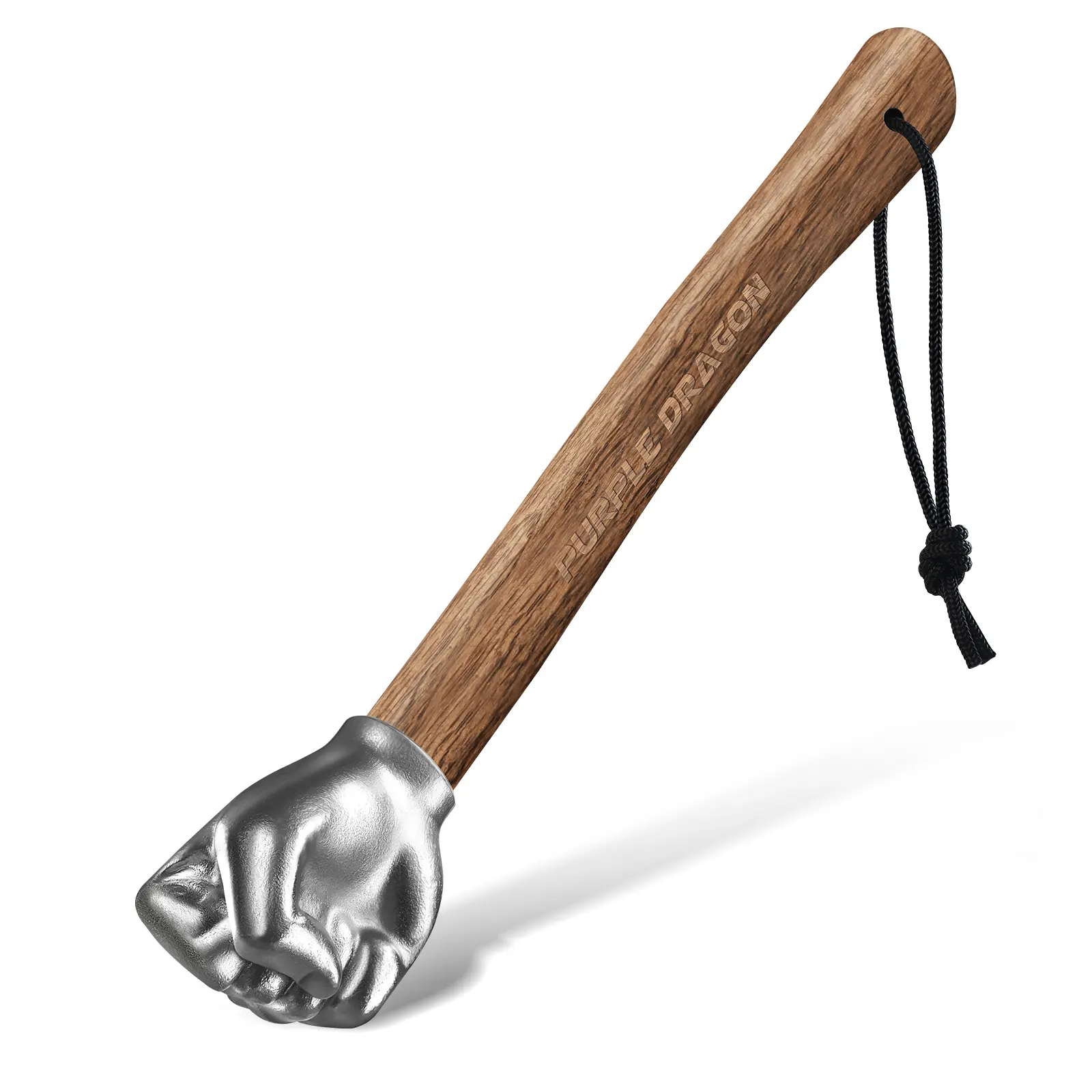 PurpleDragon -  Fist-Shaped Hammer-Stainless Steel with Wooden Handle, Suitable for Home and Outdoor Camping, Craft Decorative Tool - A Christmas Gift for Boyfriend