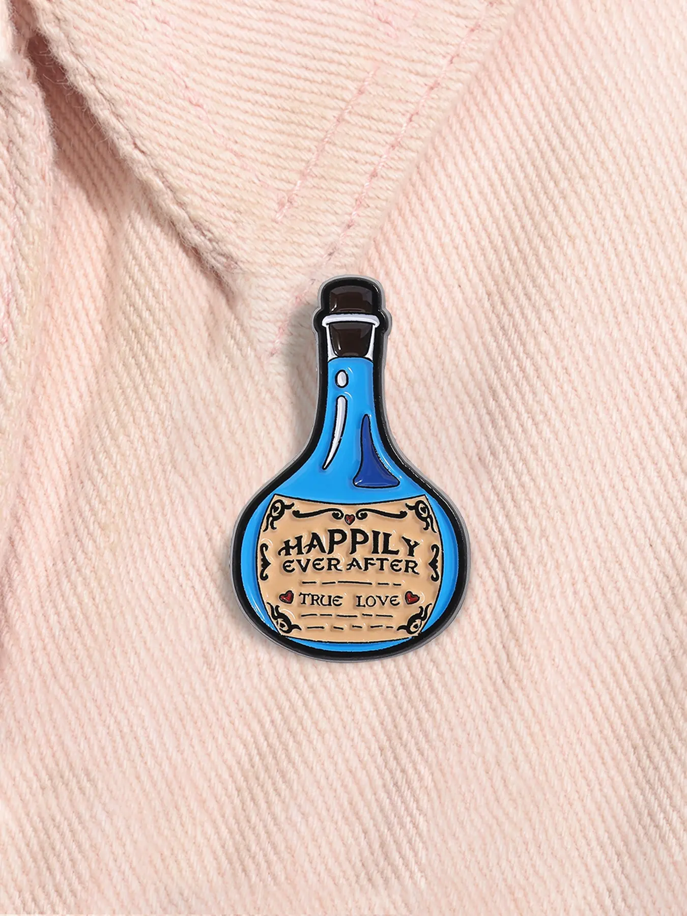 Happily Ever After True Love Enamel Pin, Durable Metal Pins, Magic Happy Potion Cartoon Animation Shrek Metal Brooch, Lapel Backpack Badge, Fashion Jewelry Accessories, Gift for Friends