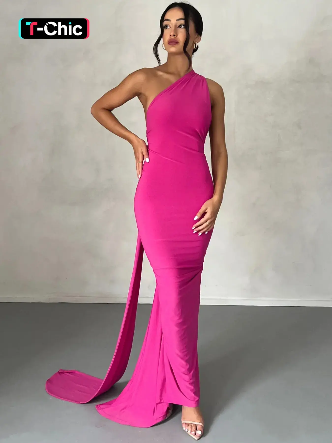 Women's Plain Ruched O-ring Backless Halter Neck Sleeveless Elegant Fitted Bodycon Dress, Womenswear Summer Clothes Women, Elegant Formal Style Maxi Dress for Evening Party Club, Ladies Summer Clothes Elegance, Elegant Party Gown
