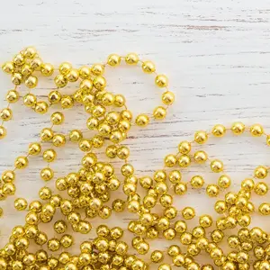 4E's Novelty Gold Beads Necklaces – 72 Pack Bulk Mardi Gras Party Favors & Parade Accessories