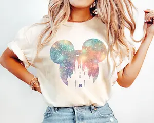 Family Matching Vacation Shirt, Cute Glitter Bow Graphic Tee, Girly Aesthetic Outfit, Headband Silhouette Shirt, Theme Park Trip Shirt for Women and Kids, Comfort Colors Style
