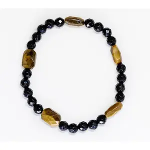 Alkeme STACK-EM Onyx & Tiger's Eye  Stretch Bracelet