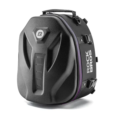 ROCKBROS Unisex Adults' 12.5L Waterproof Hard Shell Dual Sports Bike Tail Bag - 12.4''L x 9.45''W x 8.07''H, Adjustable Strap, Reflective Trim, Durable Materials, Rear Seat Fit, Convertible Backpack, Secure Storage, Safety Accessories, Rainy Use