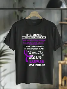 100% Cotton I Am The Storm Lupus Warrior T-Shirt T-Shirt T-Shirt
