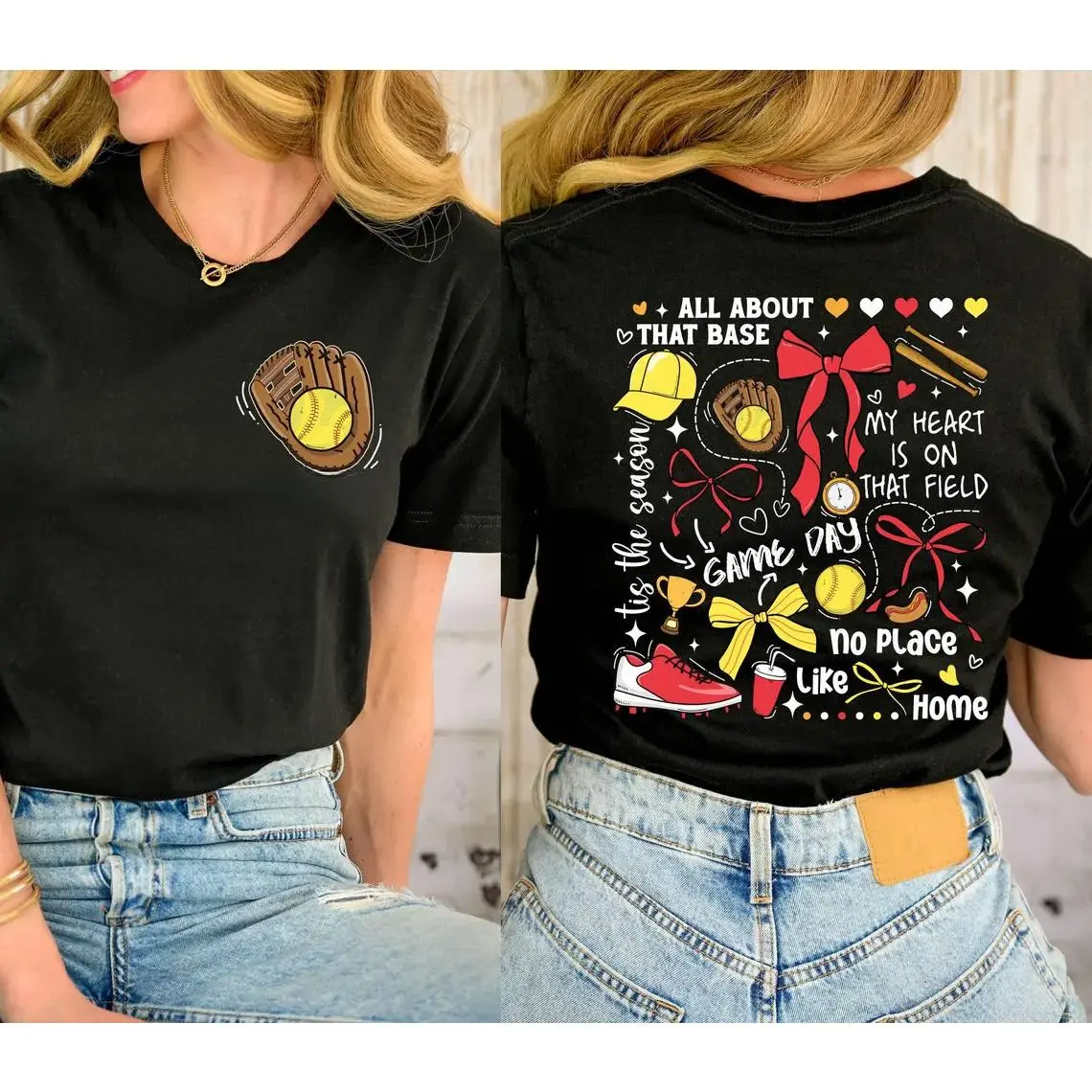 Coquette Softball Shirt, Girls Softball Gift, Softball Mom Shirt, Game Day Shirt, Mom Life Shirt, Softball Shirt, Gift For Her