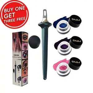 Eyeliner Applicator Kit with Guide & Cream Reusable Silicone Tool Waterproof Easy No-Skip Makeup Essential Buy One Get Three