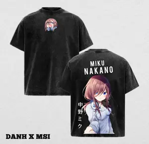 Miku Nakano | The Quintessential Quintuplets Washed Tee Streetwear Tee Hoodie “Silent Heart — A Voice That Speaks Through Love” — For Anime Fans, For Drops That Radiate Gentle Strength