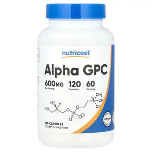 Nutricost Alpha GPC, 120 Capsules (300 mg er Capsule)