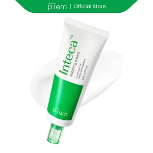 MAKE P:REM INTECA Soothing Cream 2.70 fl. oz., 80mL | 2.9x Faster Trouble Relief with Advanced Non-Comedogenic Centella Asiatica for Acne-Prone Sensitive Skin, All Skin Types, Korean Vegan Moisturizer