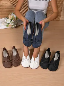 Women's Dance Shoes, Ultra-Soft Comfortable Flat Sole, Casual Bowknot Sneakers, Spring Summer New Arrival, Ballet Flats, Ballet Pumps